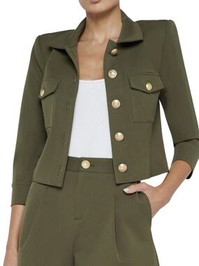 L'AGENCE Kumi Ivy Green Cropped  Blazer Jacket Size 10 -  NWT $525